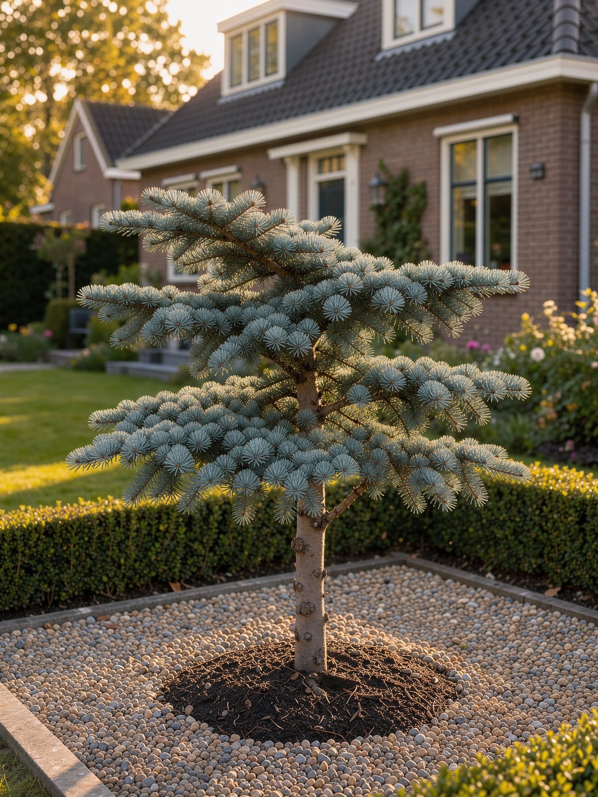 Blaue Libanon-Zeder (Cedrus libani 'Glauca') im Garten