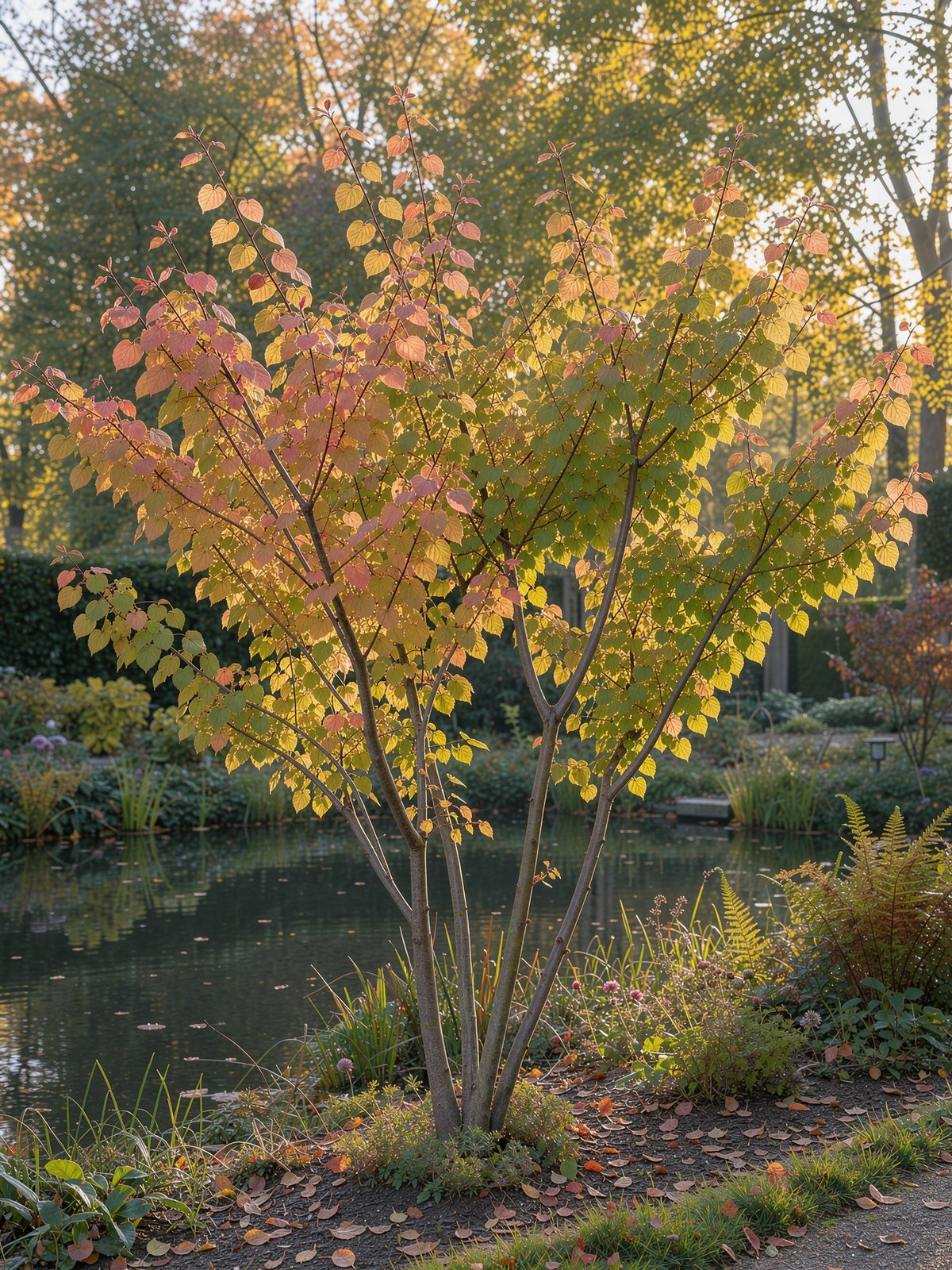 Kuchenbaum (Katsura) (Cercidiphyllum japonicum) im Garten