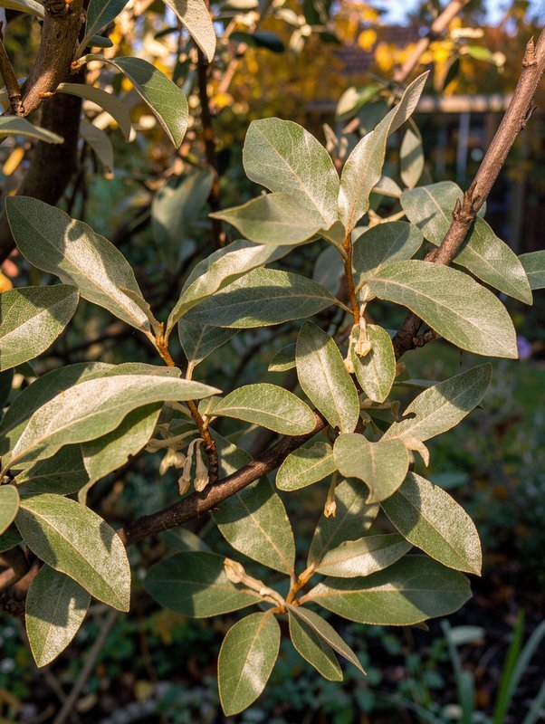 Wintergrüne Ölweide 'Compacta' aus der Nähe