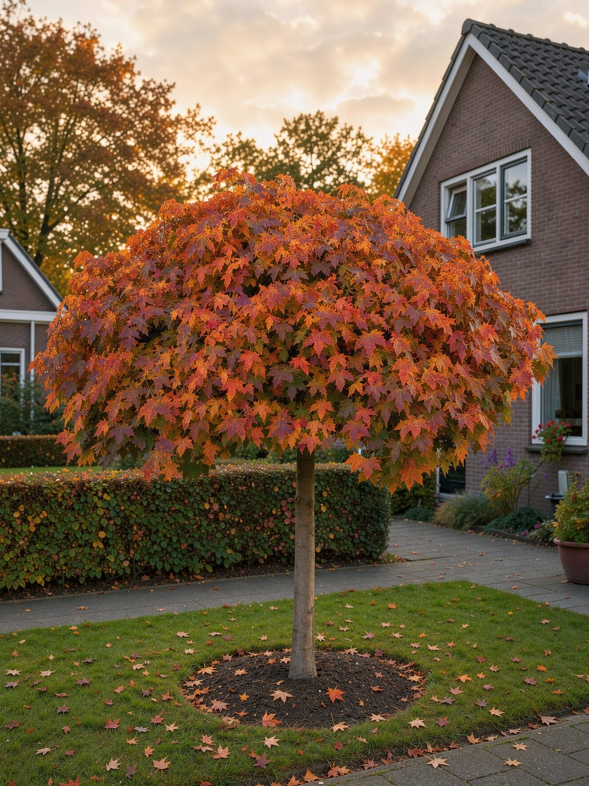 Kugel-Amberbaum (Liquidambar styraciflua 'Gum Ball') im Garten