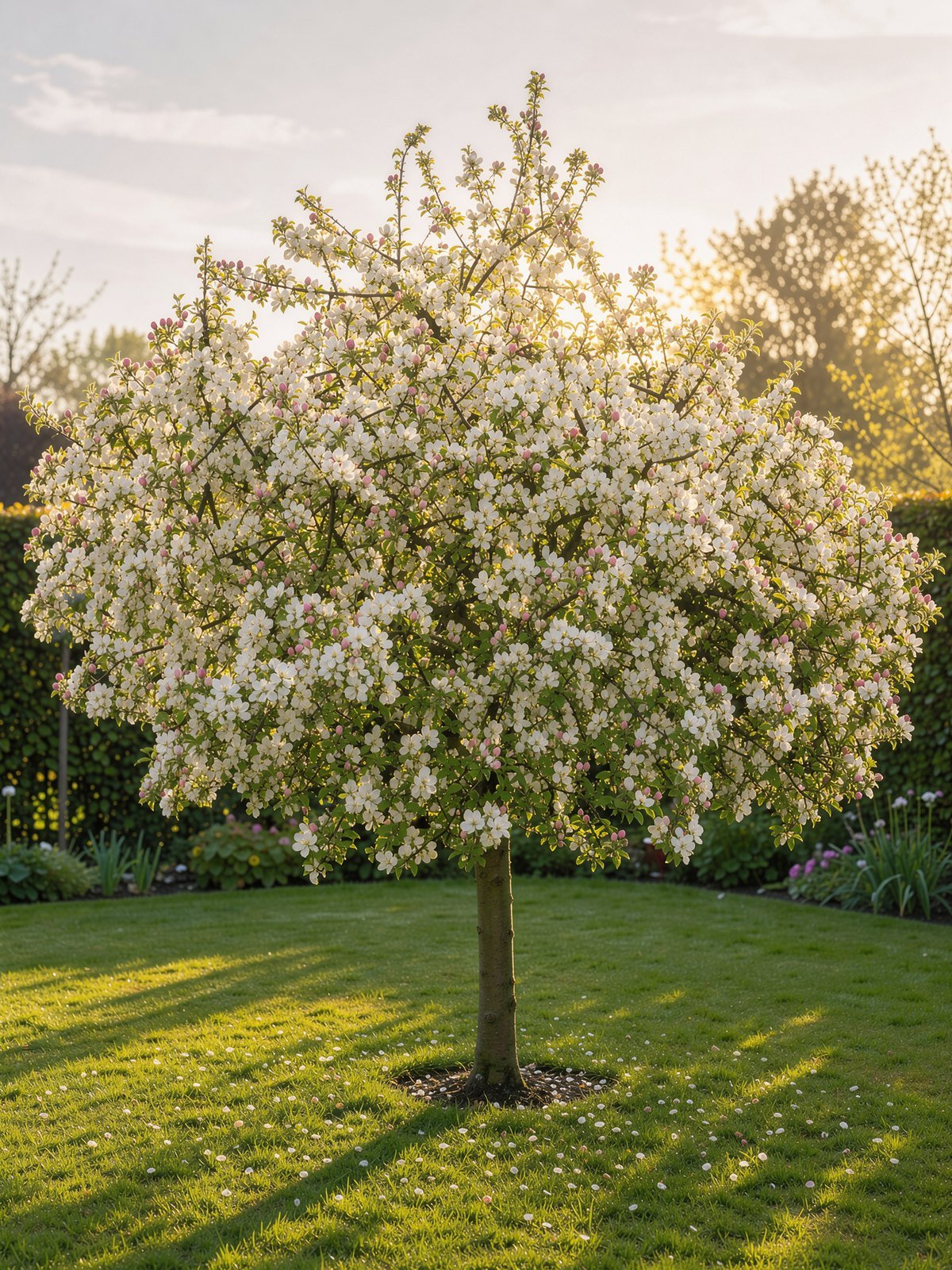 Zierapfel 'Evereste' (Malus 'Evereste') im Garten