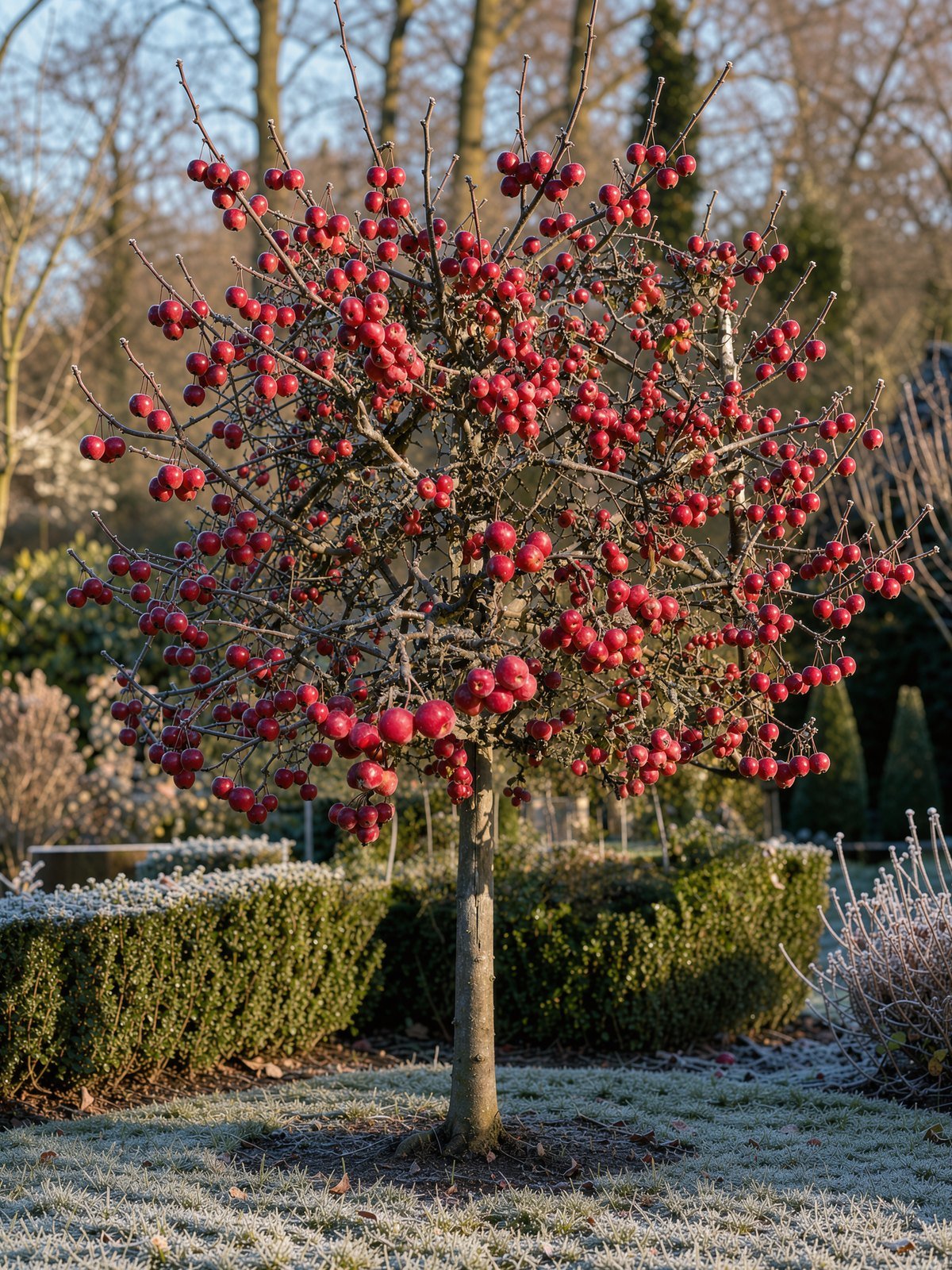 Zierapfel 'Red Sentinel' (Malus 'Red Sentinel') im Garten