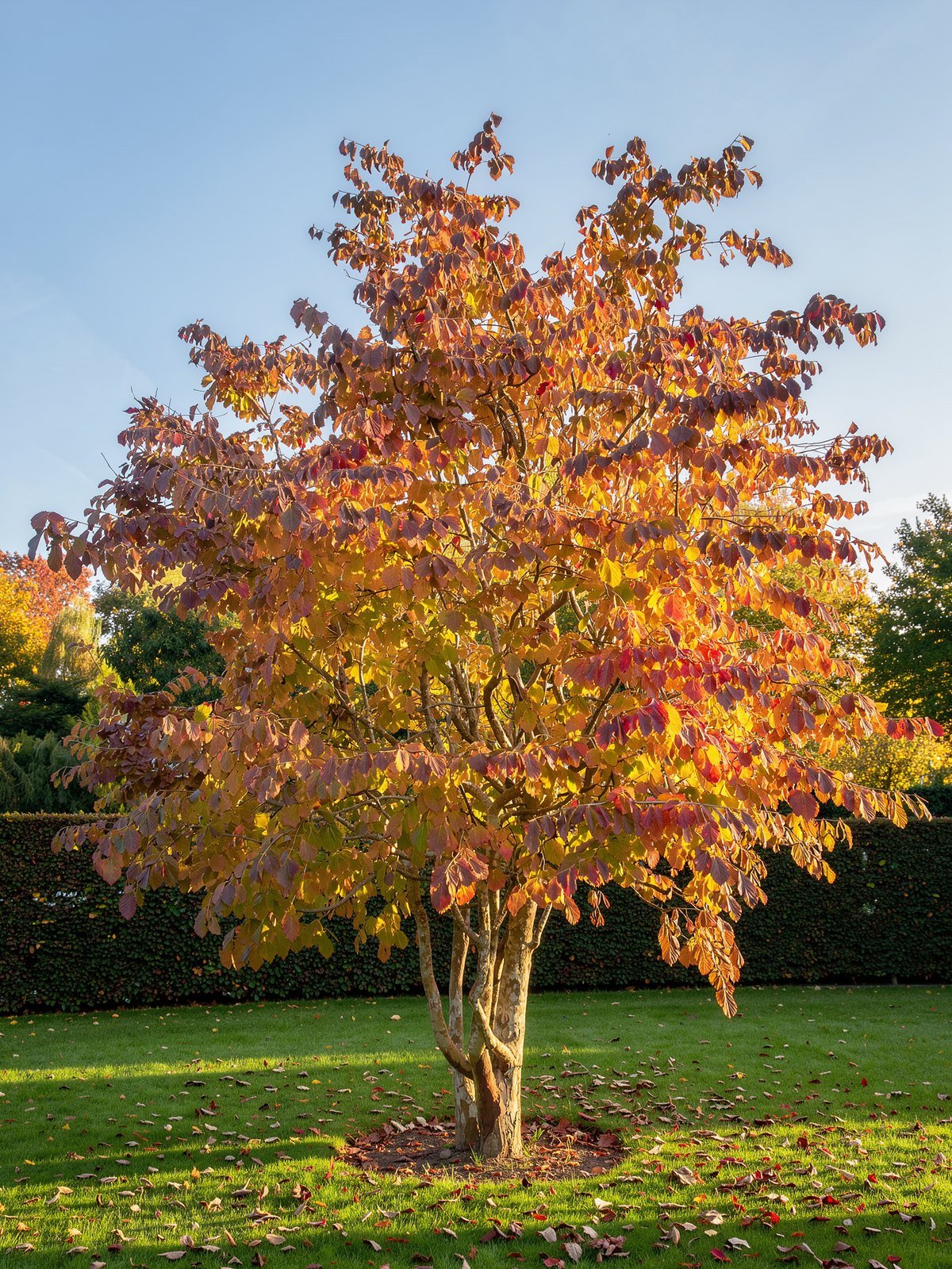 Persischer Eisenholzbaum (Parrotia persica) im Garten