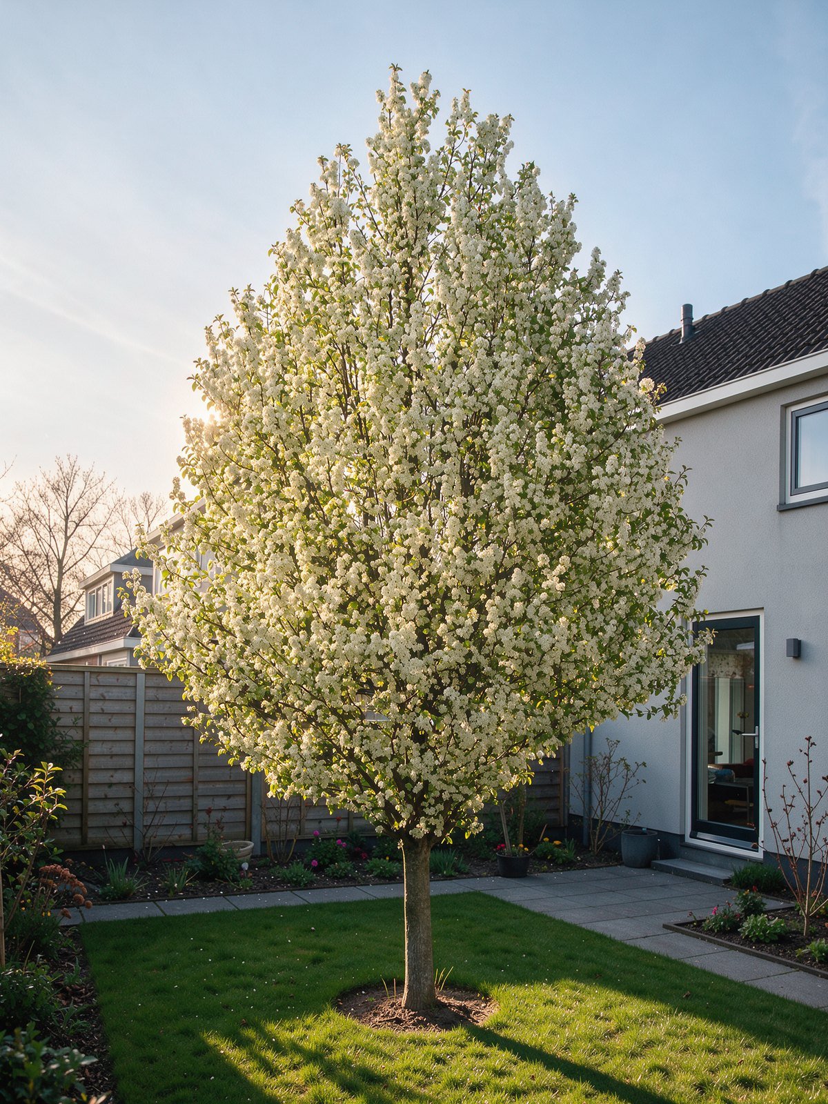 Chinesische Birne 'Chanticleer' (Pyrus calleryana 'Chanticleer') im Garten