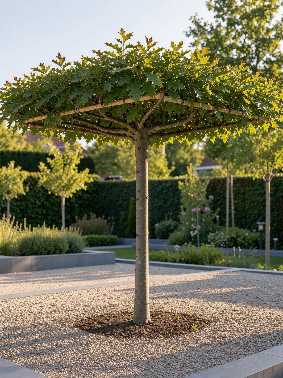 Sumpfeiche (Quercus palustris) im Garten