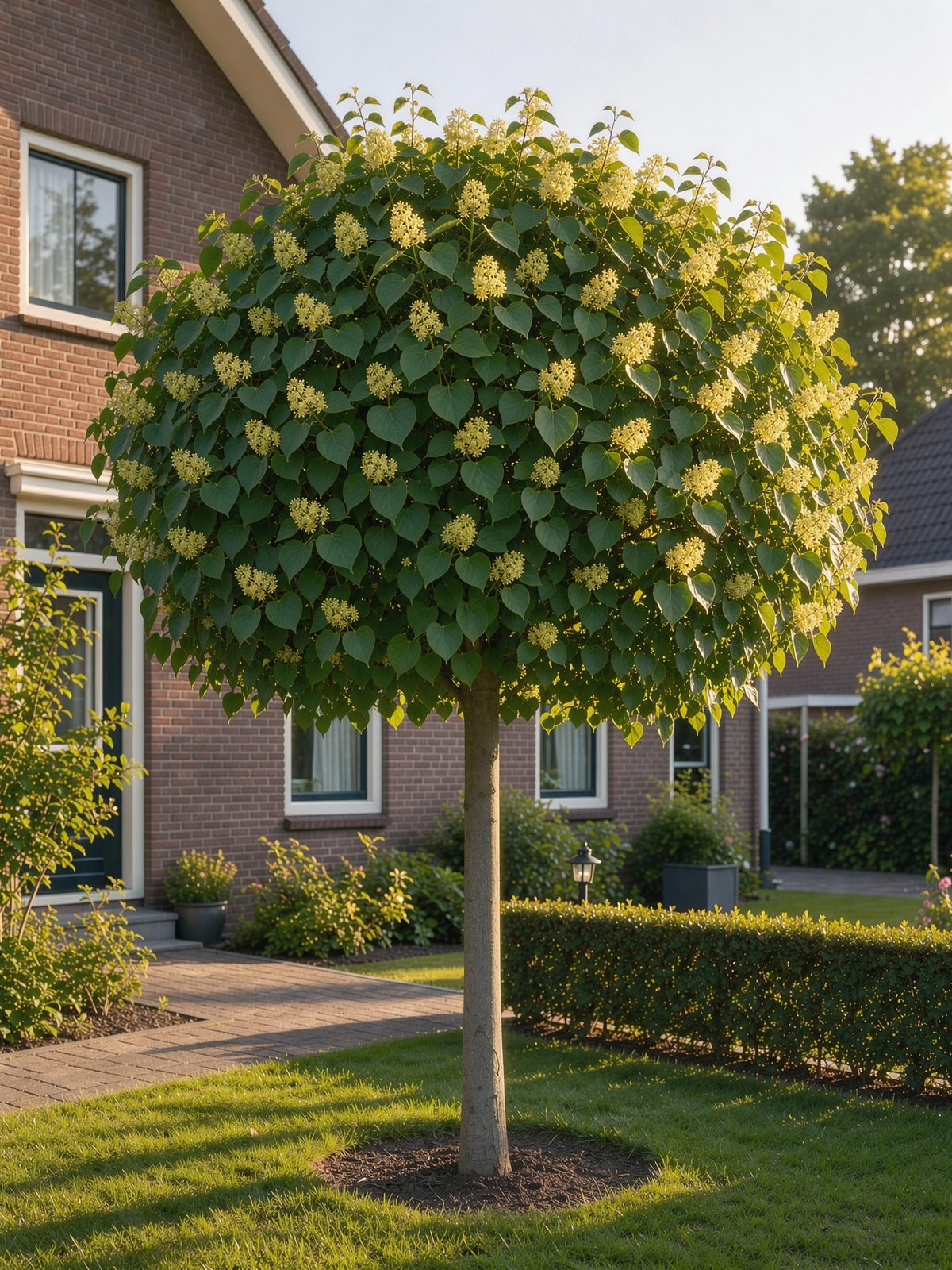 Kugel-Winterlinde (Tilia cordata 'Green Globe') im Garten