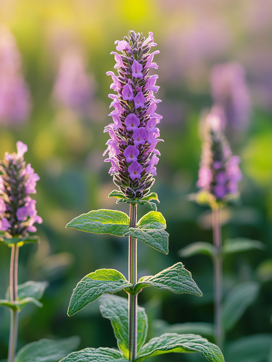 Stachys byzantina — silbergrau behaartes Laub als Teppich entlang eines Kieswegs