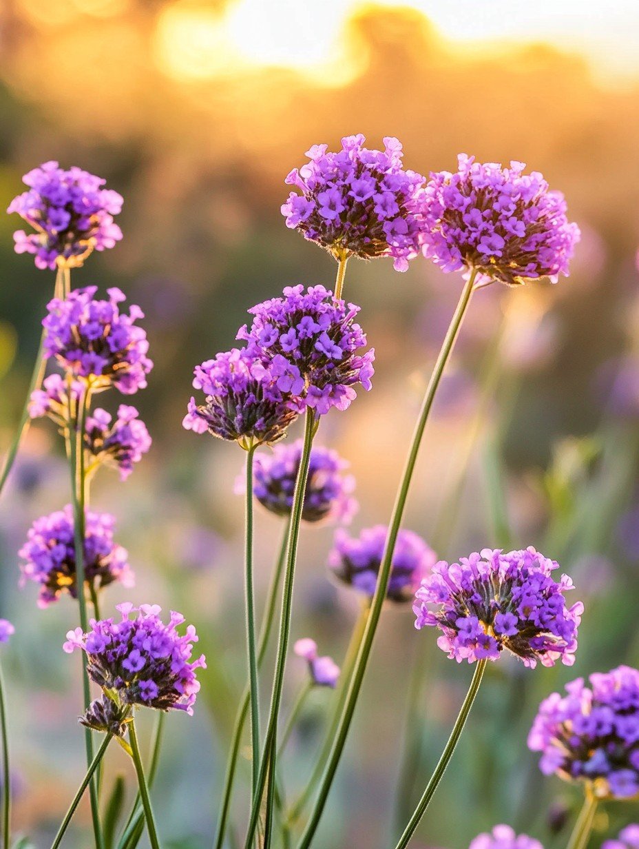 Verbena bonariensis — transparente violette Blütenschirme auf 150 cm
